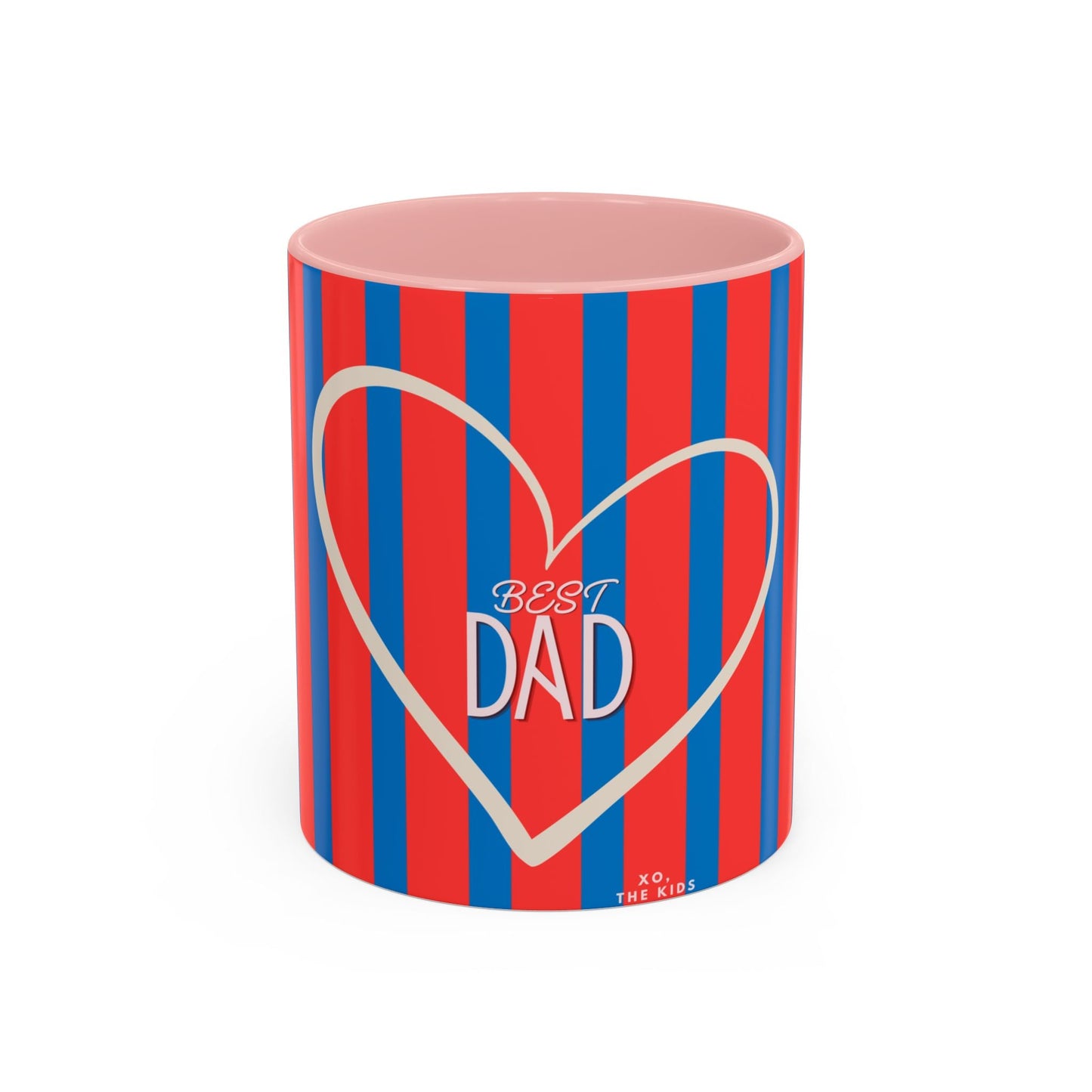 Best Dad Striped Accent Coffee Mug — Father's Day Gift