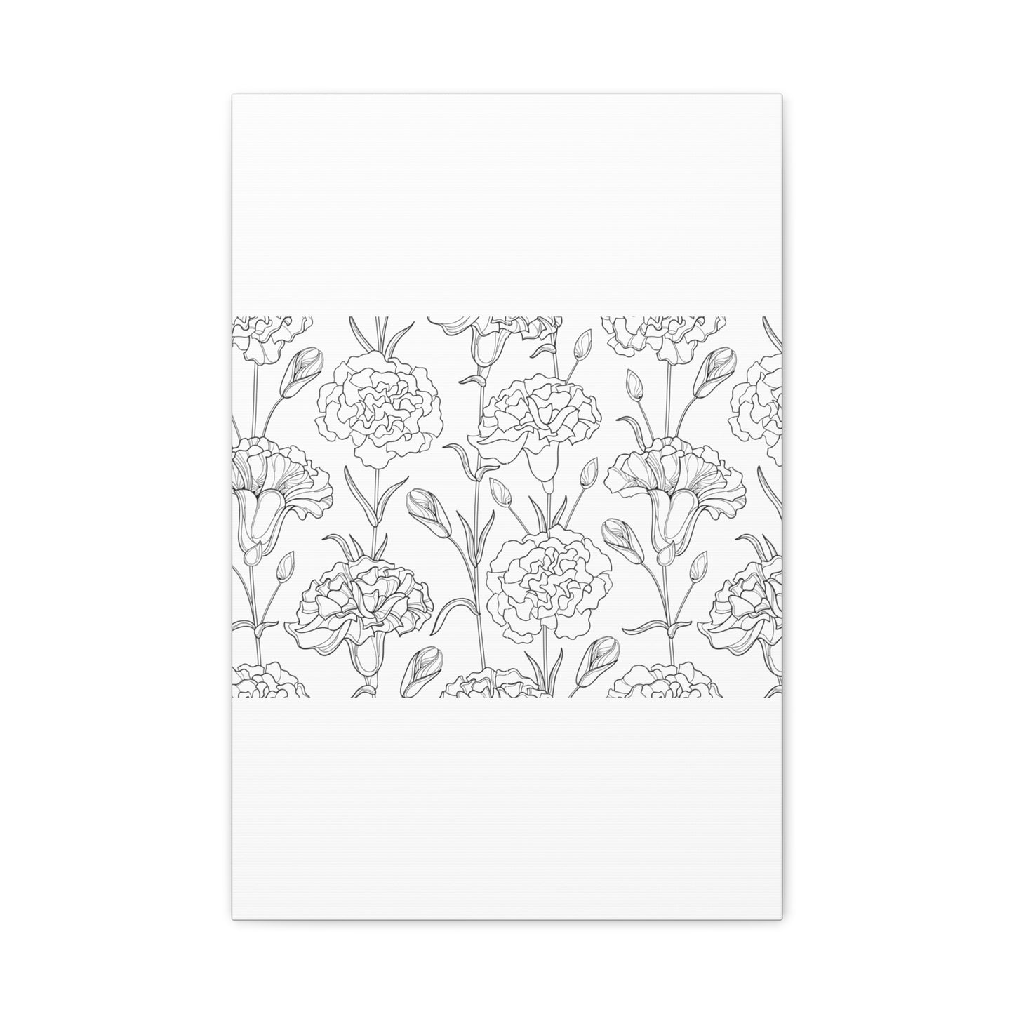 Floral Canvas Art, Stretched Wall Decor, Home Gift, Botanical Print, Modern Design, Matte Finish