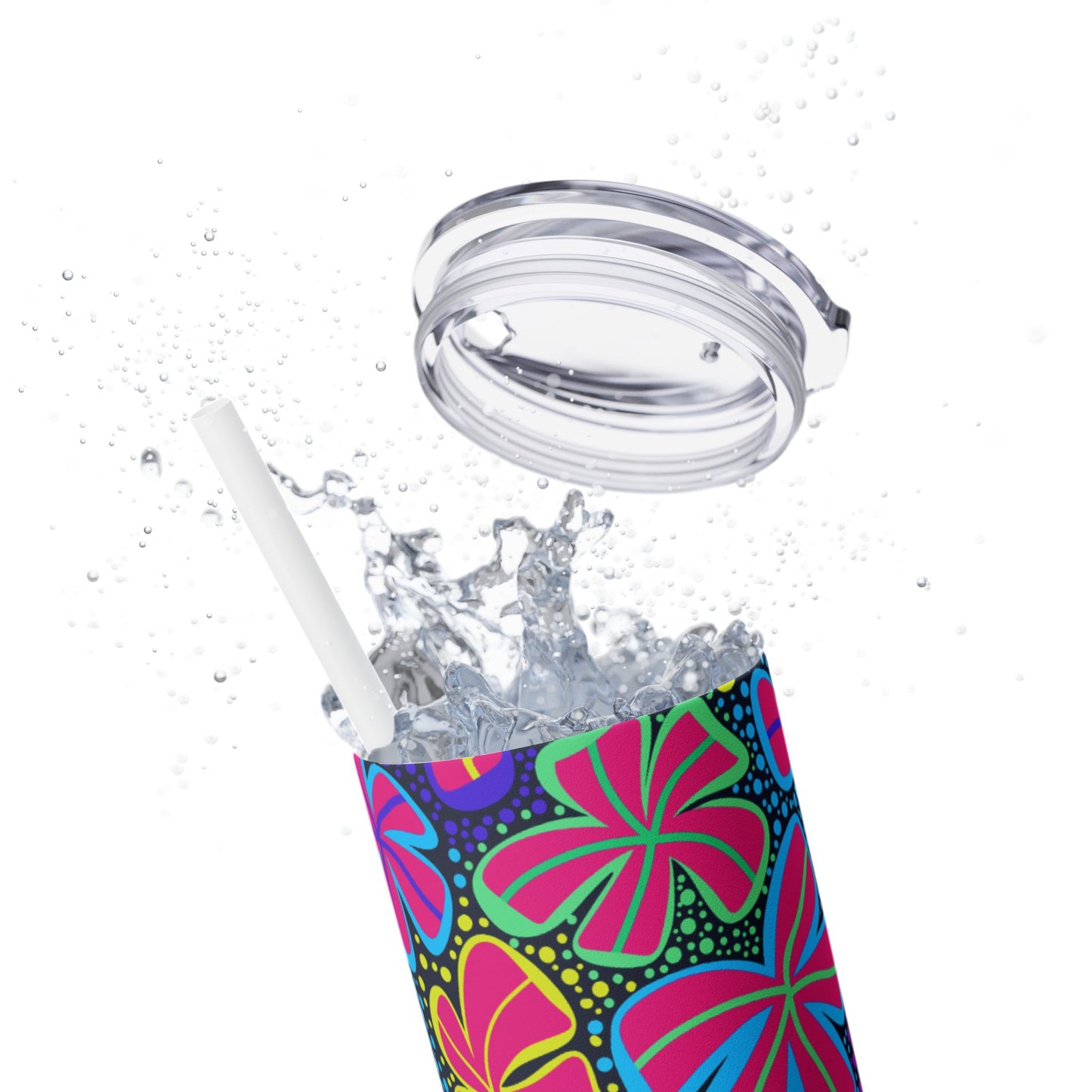Vibrant Floral Skinny Tumbler, 20oz | Reusable Drink Cup for Home, Office, Road Trips | Fun Gift for Spring, Summer, Birthdays, Garden [...]