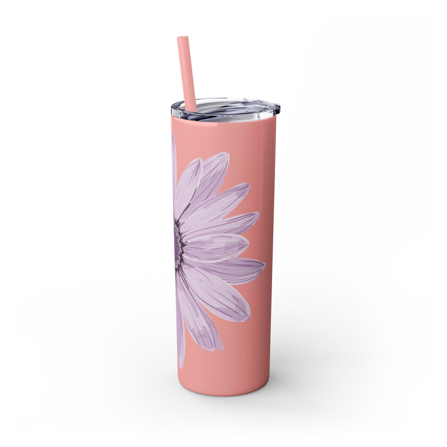 Floral Skinny Tumbler, 20oz - Stylish Drinkware for Home, Office, Gifts, Party Favors, Spring Decor