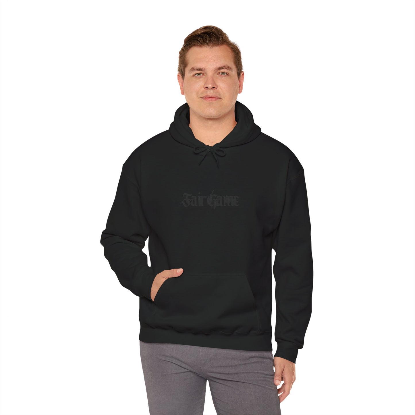 Fair Game Unisex Heavy Blend Hoodie, Cozy Sweatshirt, Casual Lounge Wear, Gift for Gamers, Comfortable Street Style