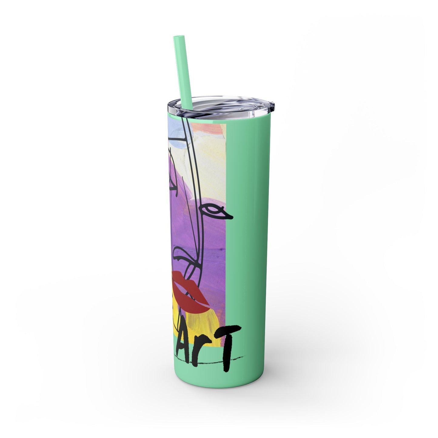 Artistic Skinny Tumbler with Straw, 20oz | Inspirational Drinkware, Colorful Water Bottle, Unique Gift Idea, Motivational Mug, [...]