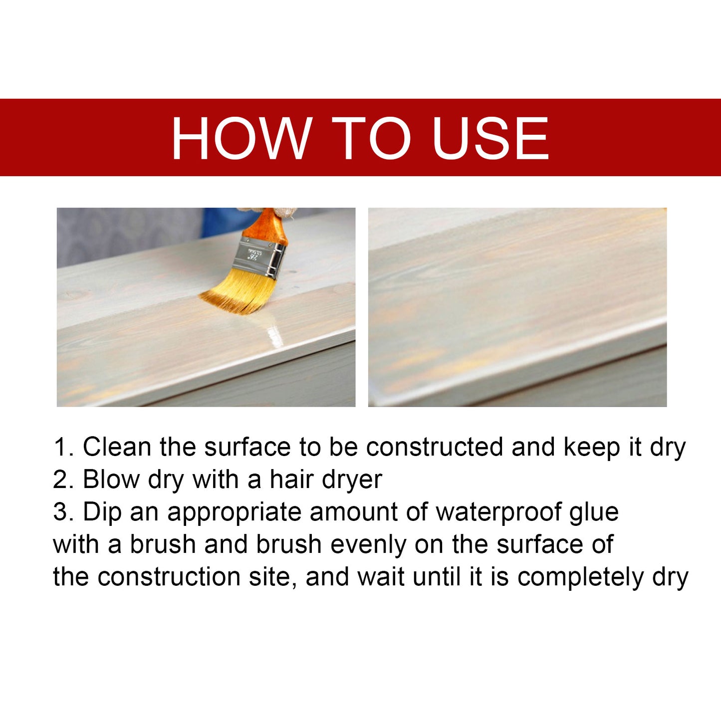 Transparent Leak Repair Waterproof Glue, Free Smashing Brick Toilet Kitchen Floor Tile Paint Waterproofing Agent