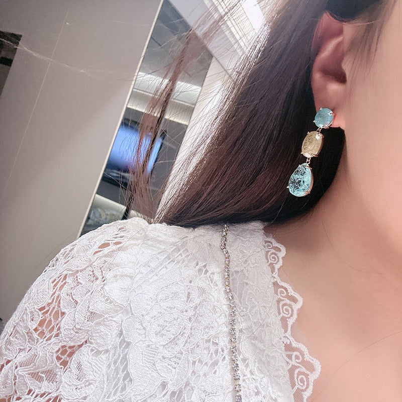 Colorful Diamond Immortal Qi Super Sparkling Pink Diamond Ice Flower Cut Full of Diamond Trendy Woman