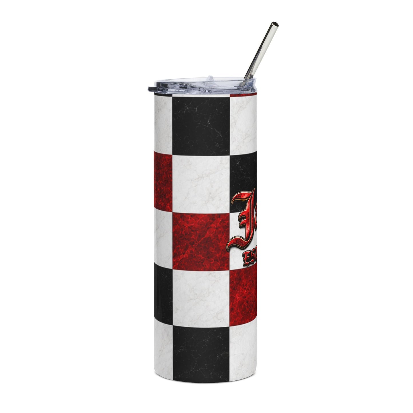 Red Glitter Chess Queen Checkmate Tumbler | Stainless Steel 20oz