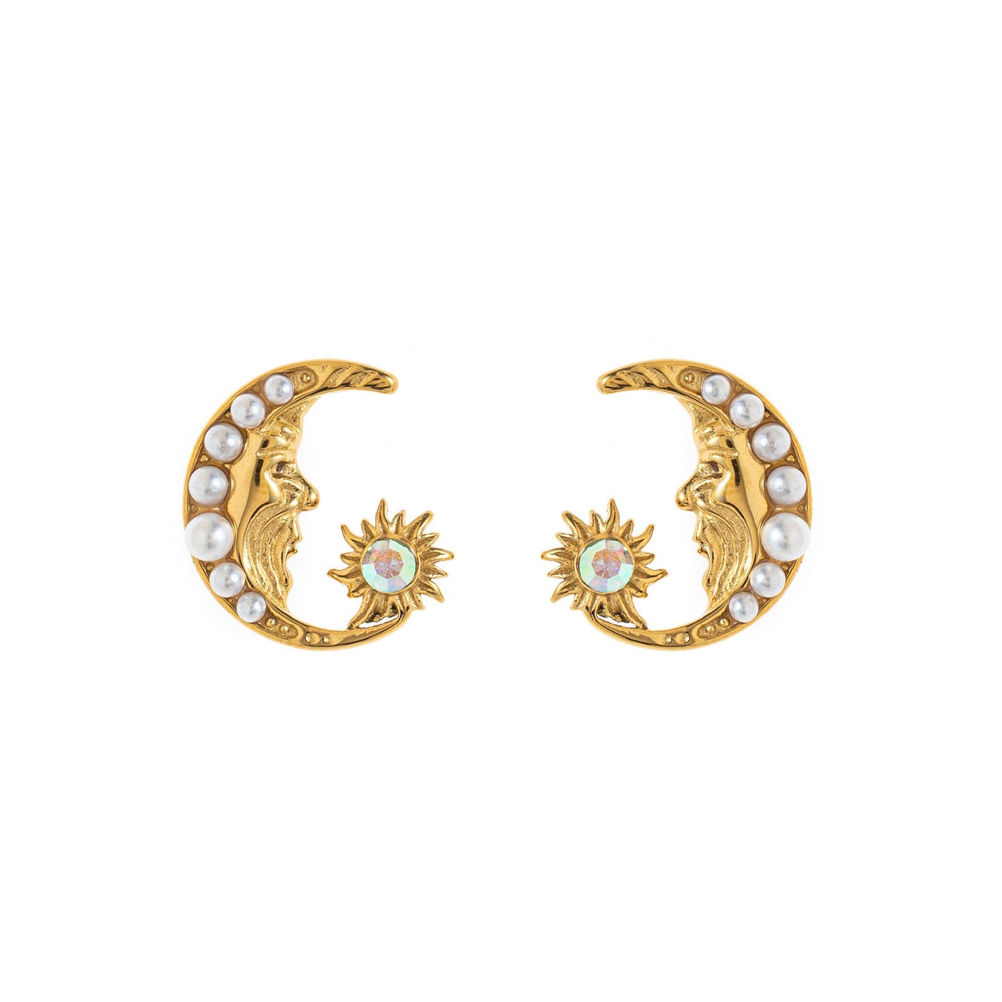 Fashion Stainless Steel Pearl Earrings