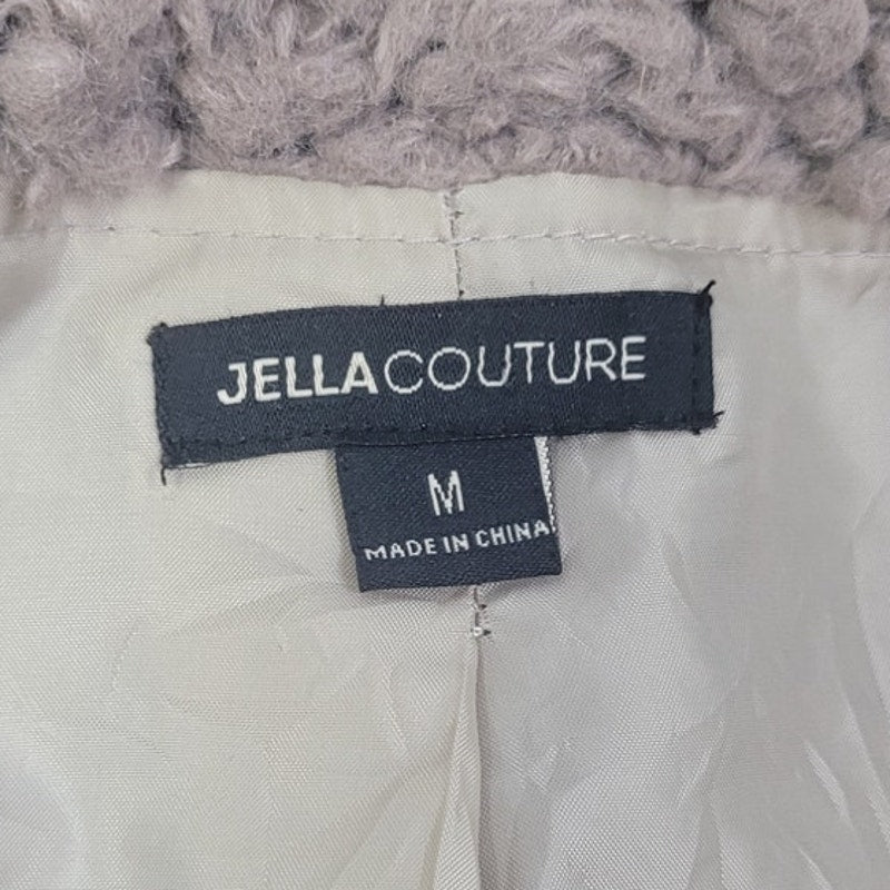 Jella Couture Womens Medium 100% Polyester Long Sleeve Hook & Eye Front Jacket