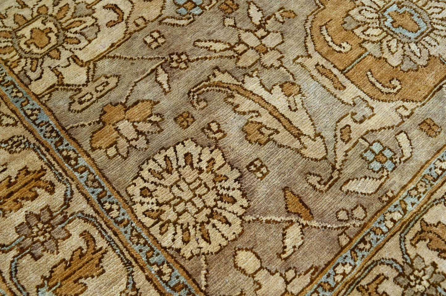 LoomBloom 6x9 Gold Hand Knotted Traditional Turkish Oushak Wool Oriental Area Rug-3