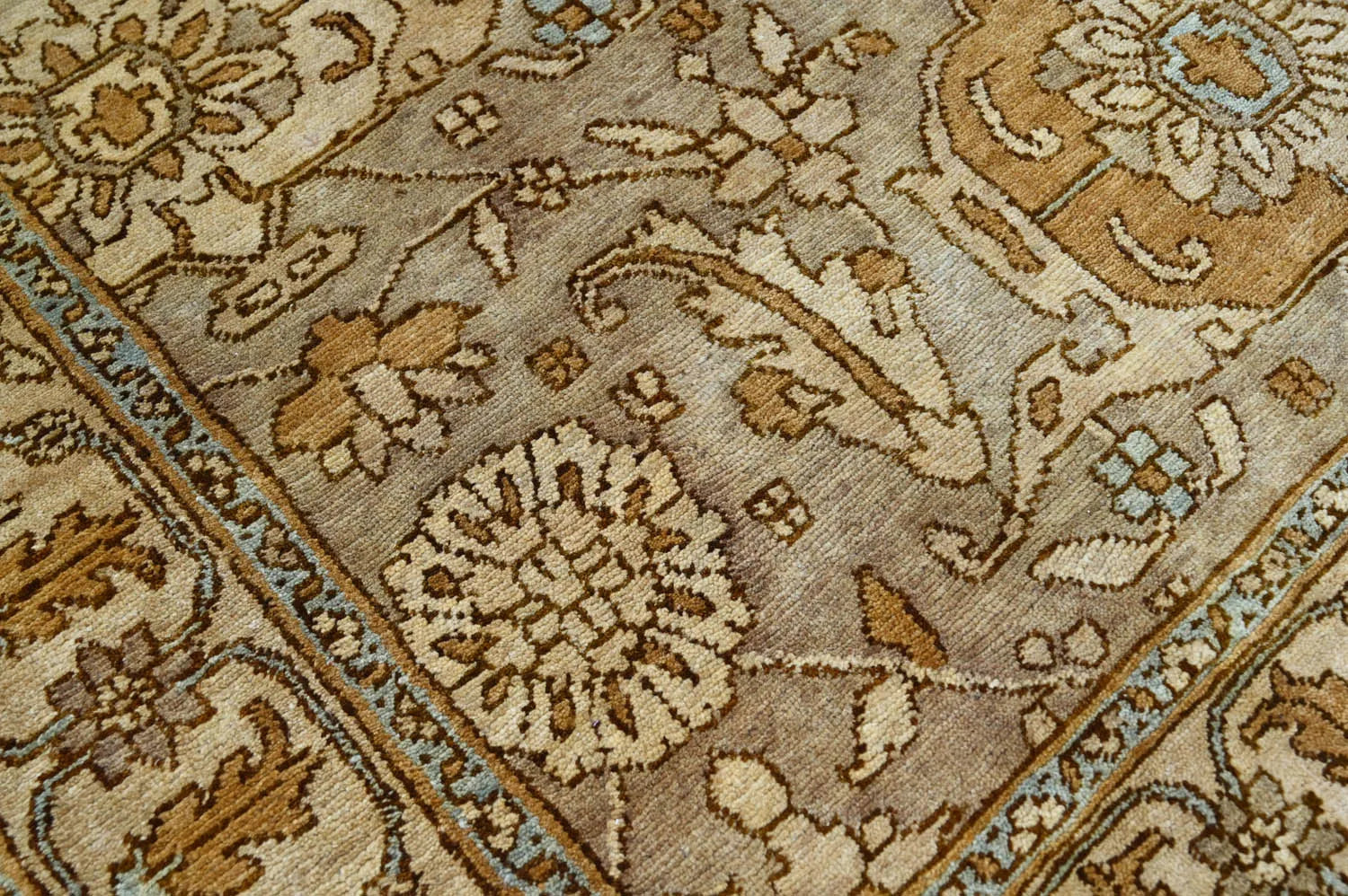LoomBloom 6x9 Gold Hand Knotted Traditional Turkish Oushak Wool Oriental Area Rug-3