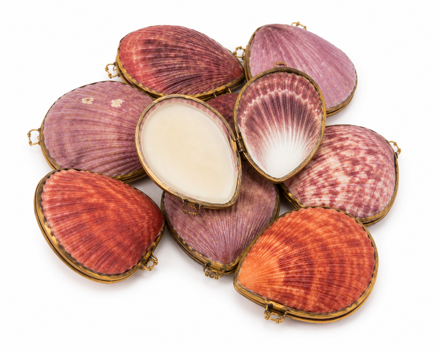 Handmade Solid Perfume Seashell Pouch – Sun-Drenched Citrus