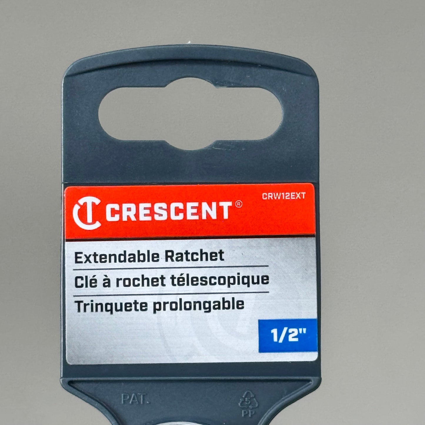 CRESCENT 1/2" Drive Tooth Quick Release Flex Head Teardrop Ratchet 12"
