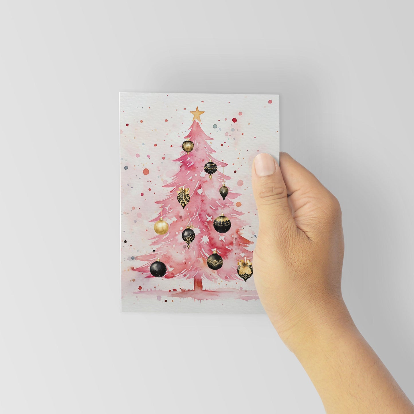 Christmas Tree Greeting Cards, Set of 24