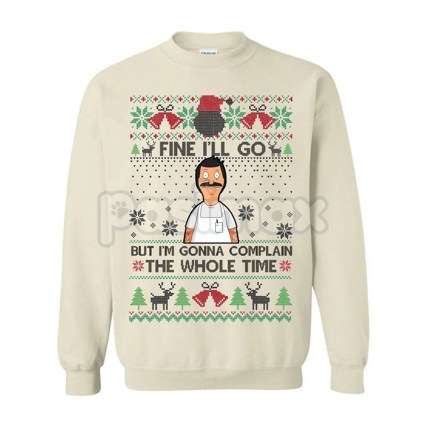 "Fine I'll Go But I'm Gonna Complain The Whole Time" Ugly Christmas Sweatshirt | Funny Relatable Holiday Jumper | Introvert Xmas Gag Gift
