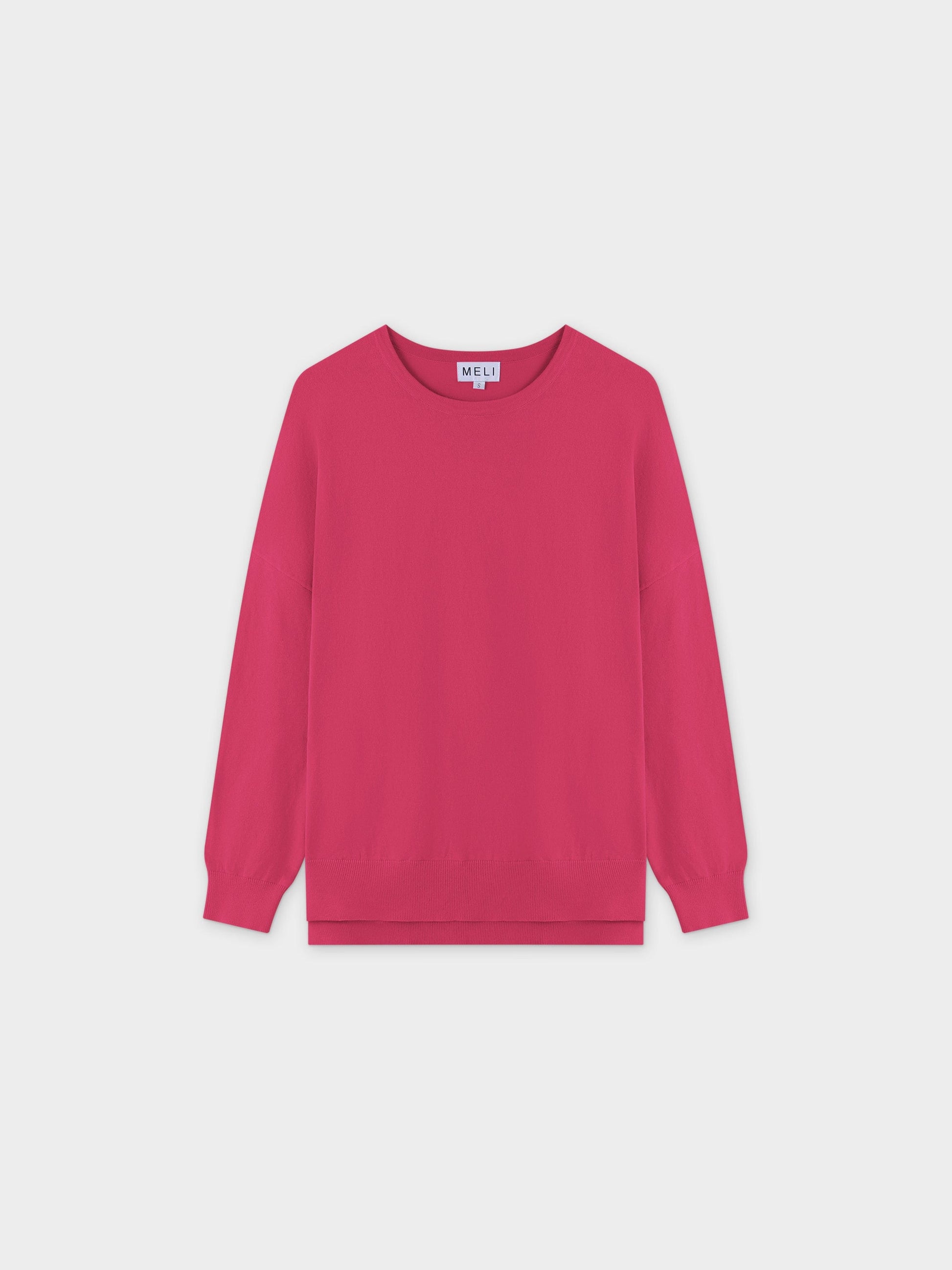 Oversized Lightweight Sweater-Pink-0