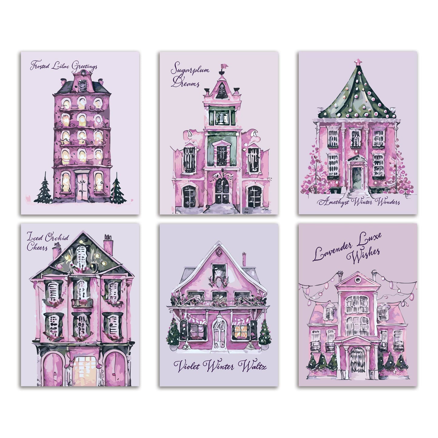 Christmas Neighborhood Greeting Cards, Set of 24