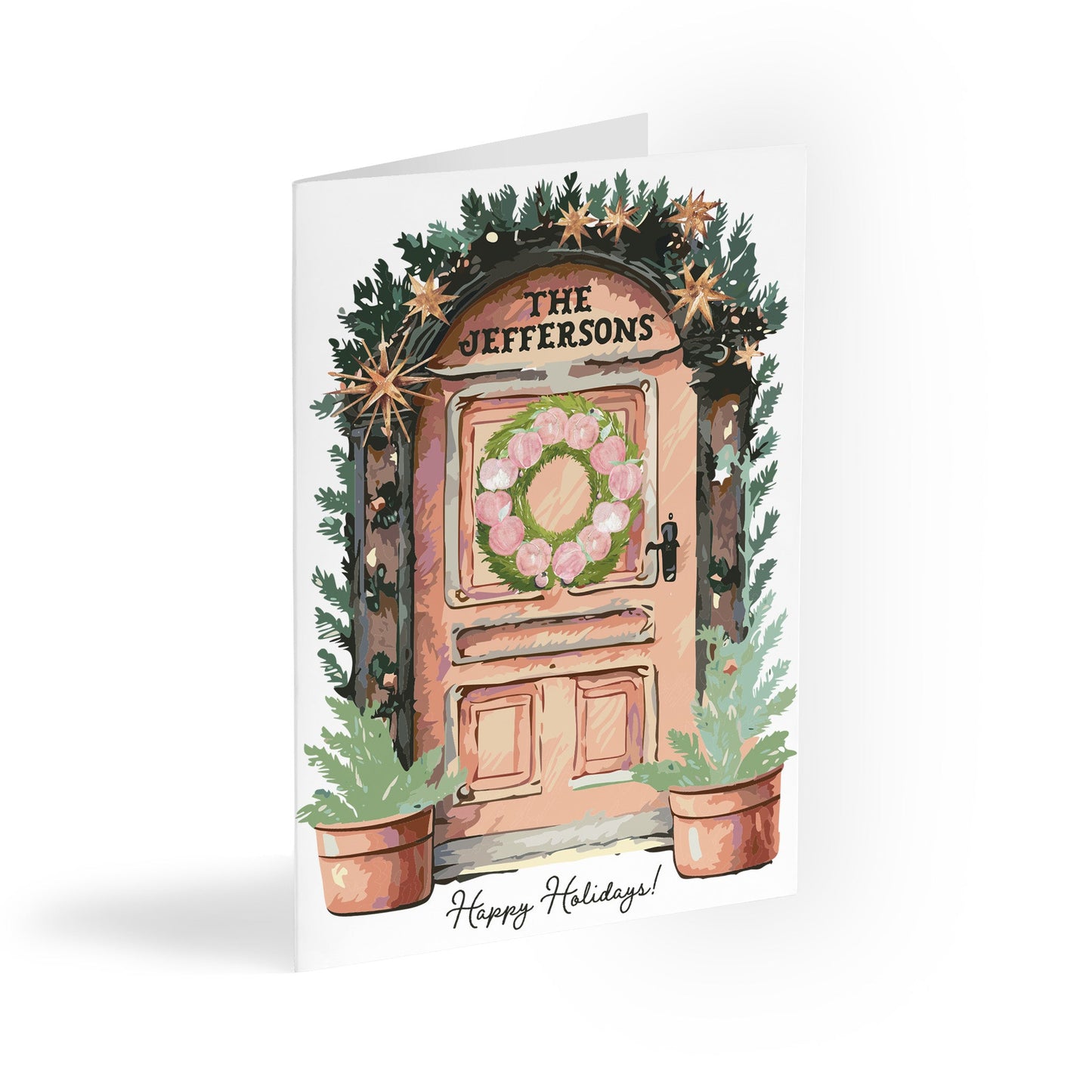 Personalized Family Name Holiday Cards
