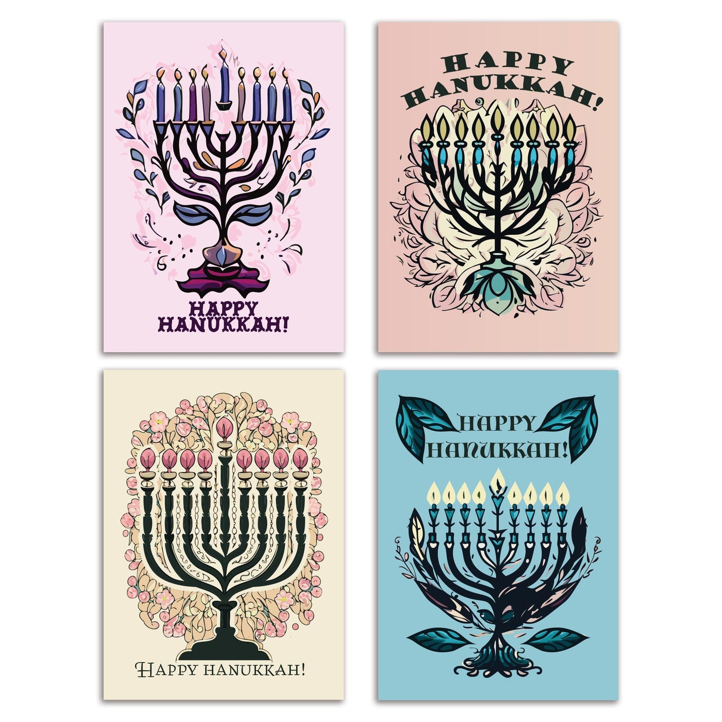 Hanukkah Greeting Cards, Set of 24