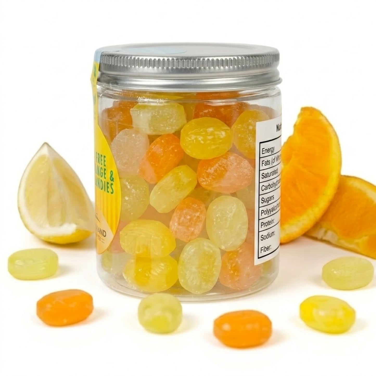 Andy Anand Sugar-Free Orange & Lemon Hard Candy, 7 oz – European Imported, Stevia Sweetened, Keto & Diabetic-Friendly Gourmet Snack Gift Box