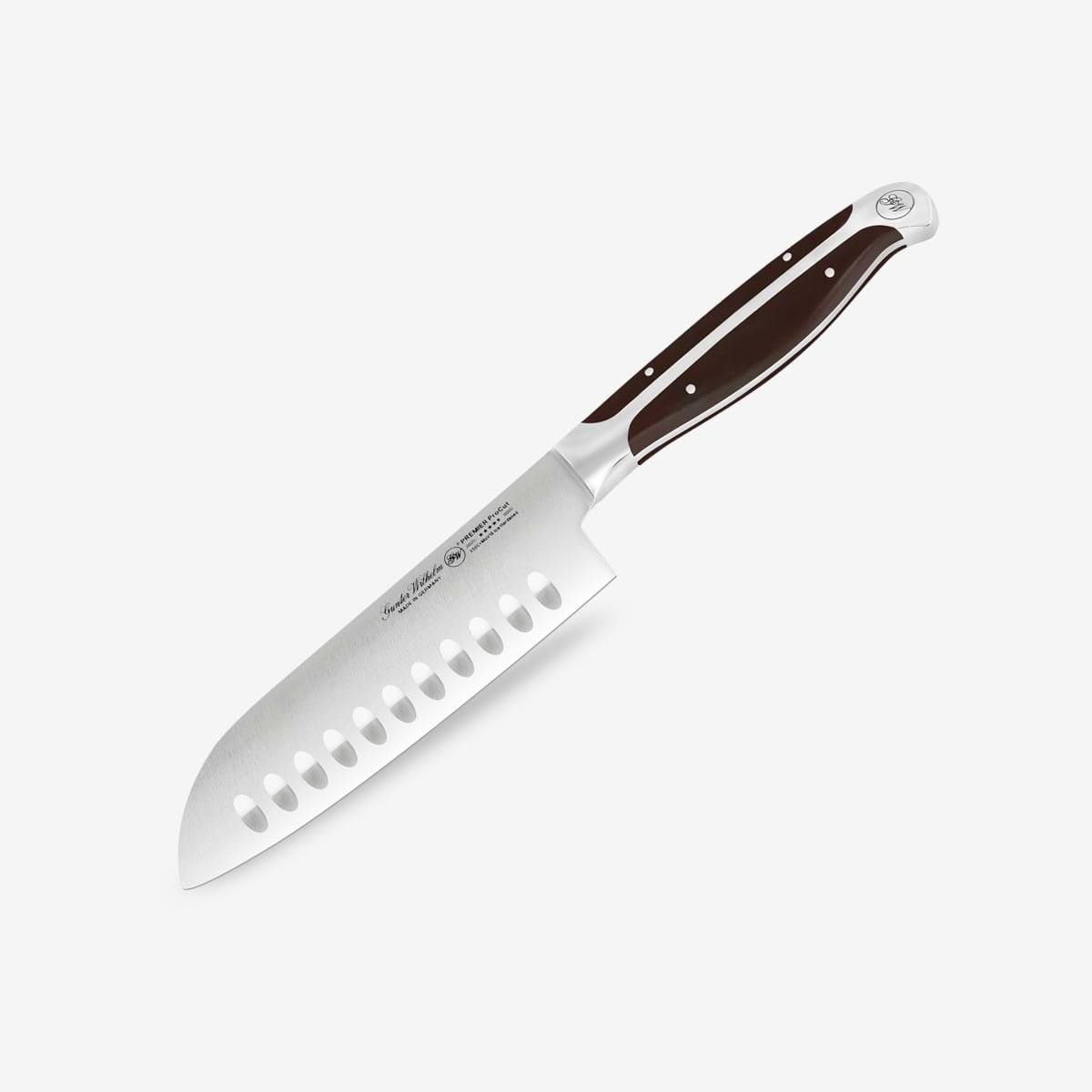 Gunter Wilhelm Premier Santoku Knife, 5 Inch | Dark Brown ABS Handle SKU: 30-317-0405-0