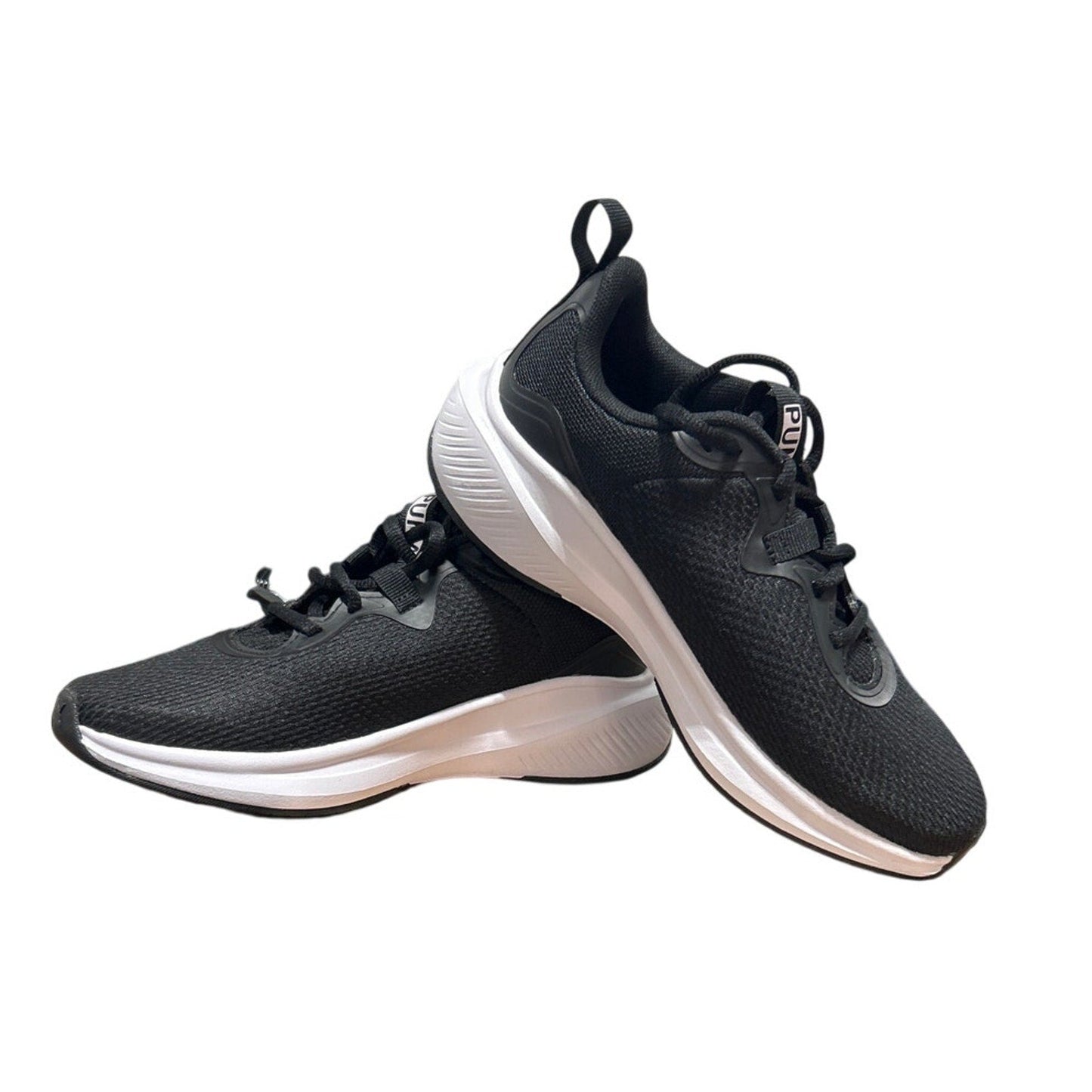 Puma Womens Size 7 Black White Lace Up Skyrocket Sneaker Athletic Tennis Shoes