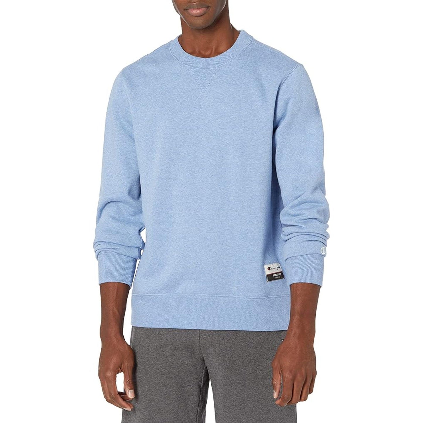 New Champion Mens 3XL Jazz Blue Sueded Fleece Pullover Crew Neck Sweatshirt