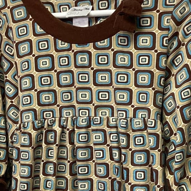 Disorderly Kids Girls Size 18 1/2 Long Sleeve Cotton Blend Geometric Shape Dress