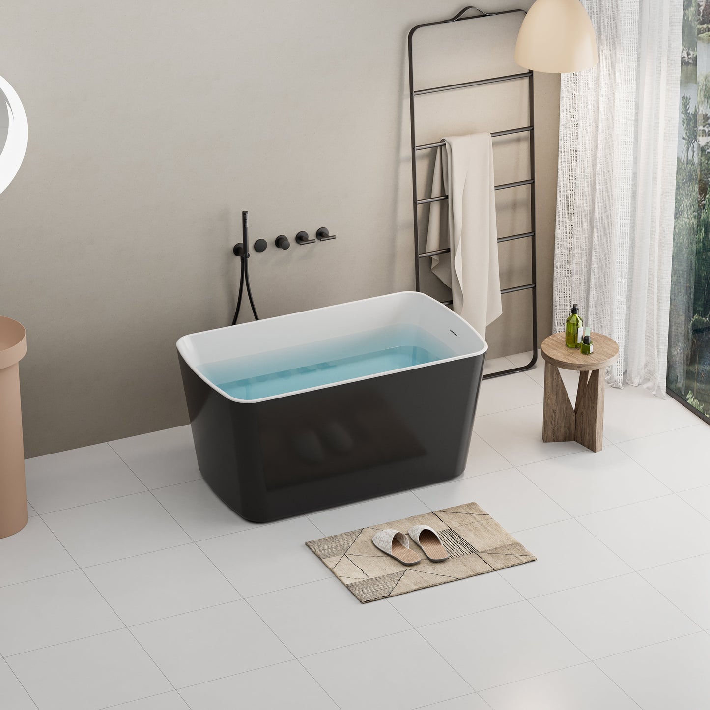 49" Acrylic Freestanding Soaking Bathtub