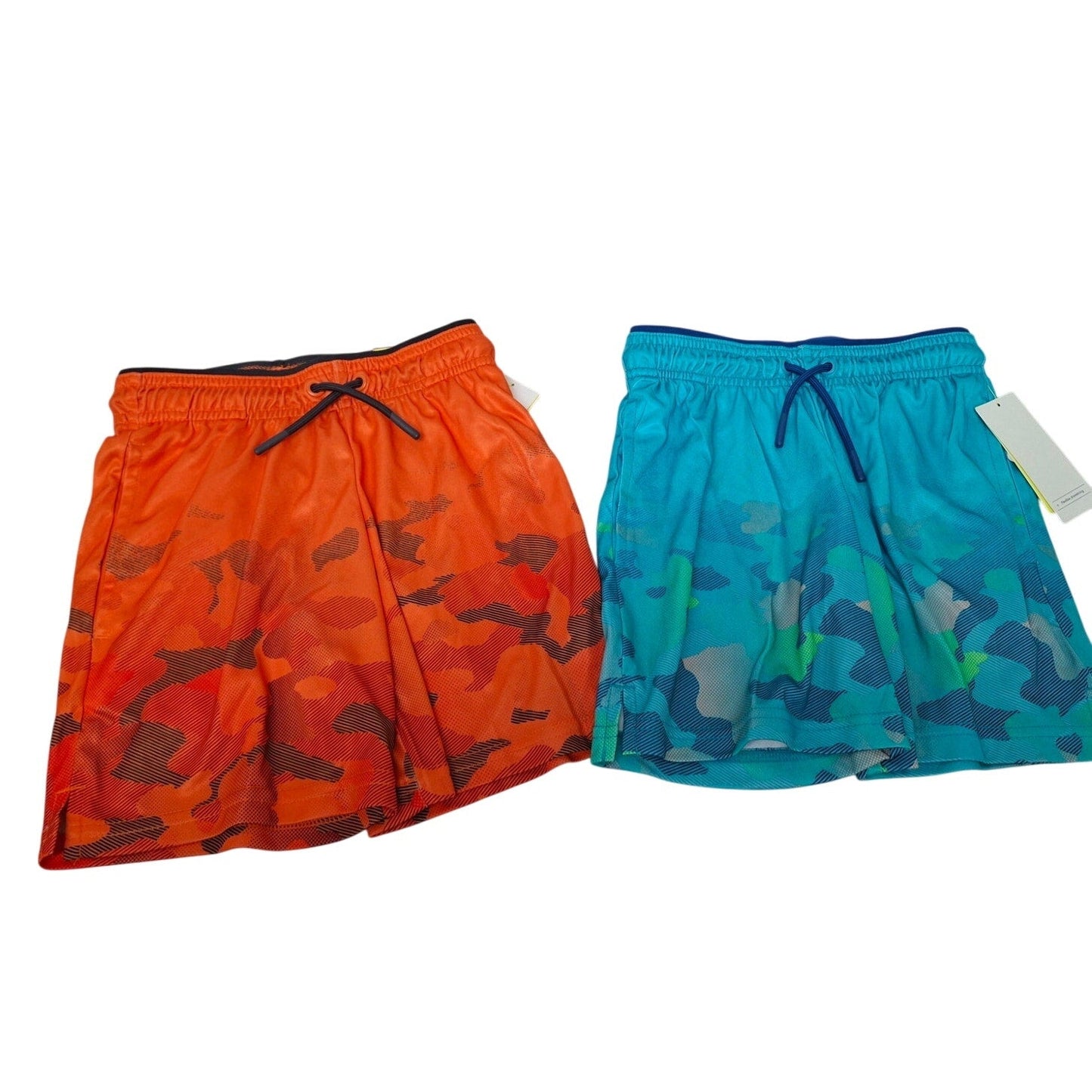 Lot of 2 New All in Motion Boys XS Elastic Drawstring Waist Long Sport Shorts
