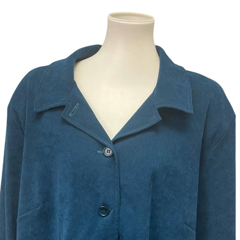 Leslie Fay Woman Plus Size 3X Long Sleeve Soft PolyBlend Button Up Blazer Jacket