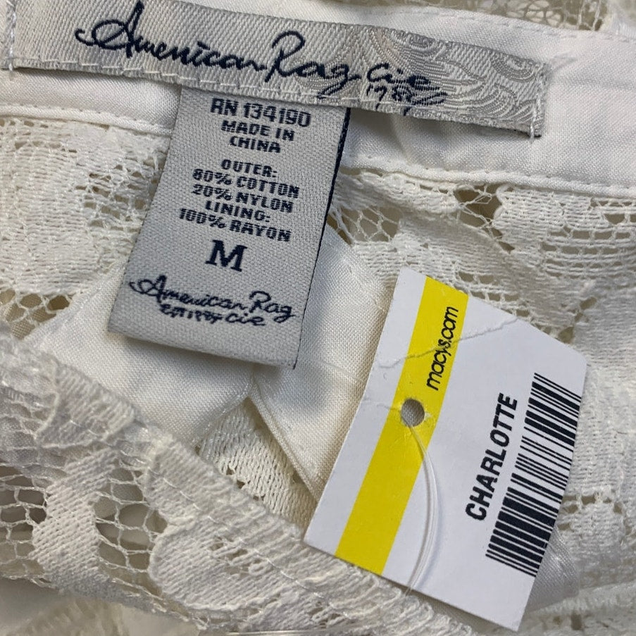 New American Rag Cie Womens Medium Floral Lace Lined Sleeveless Fit Flare Dress