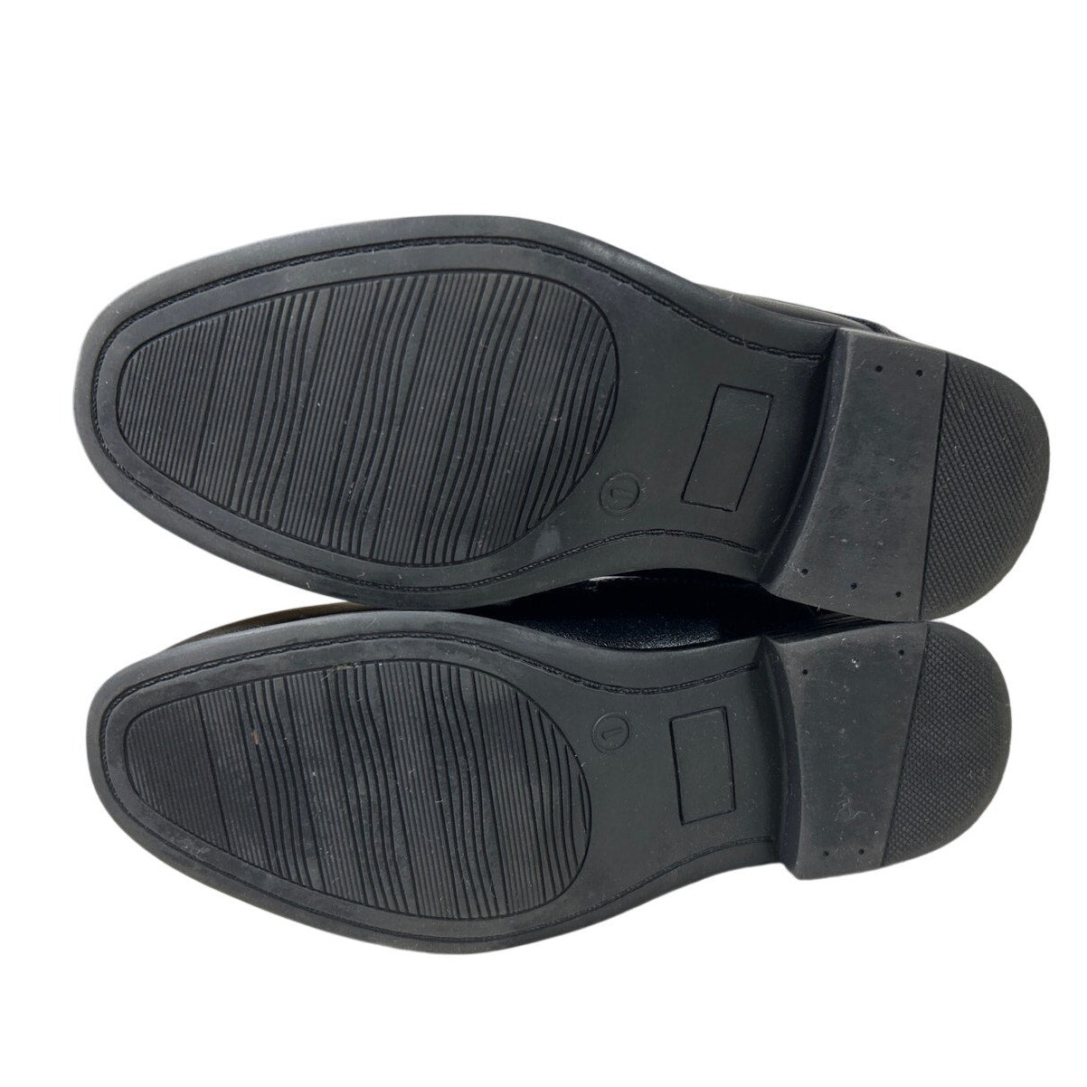 HomeHot Boys Size 1 Black Oxford Slip on Loafers Round Toe Dress Shoes