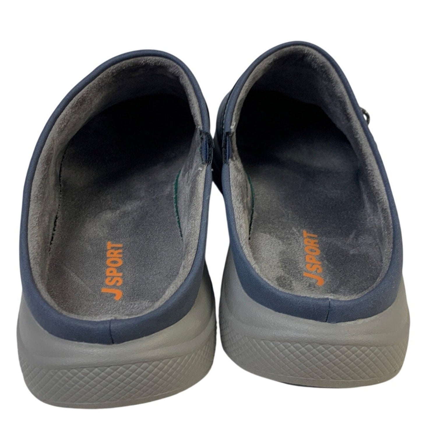 JSport Womens Size 6 Blue Faux Leather Gina Slip On Memory Foam Sneaker Shoes