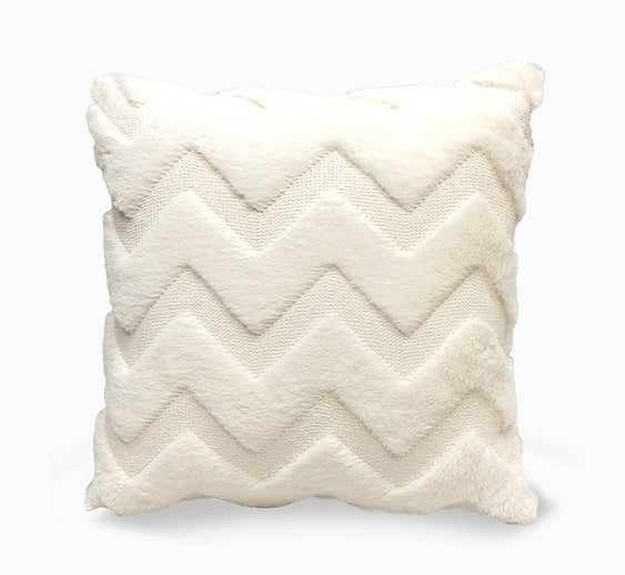 Plush Solid Color Sofa Pillowcase Living Room Cushion