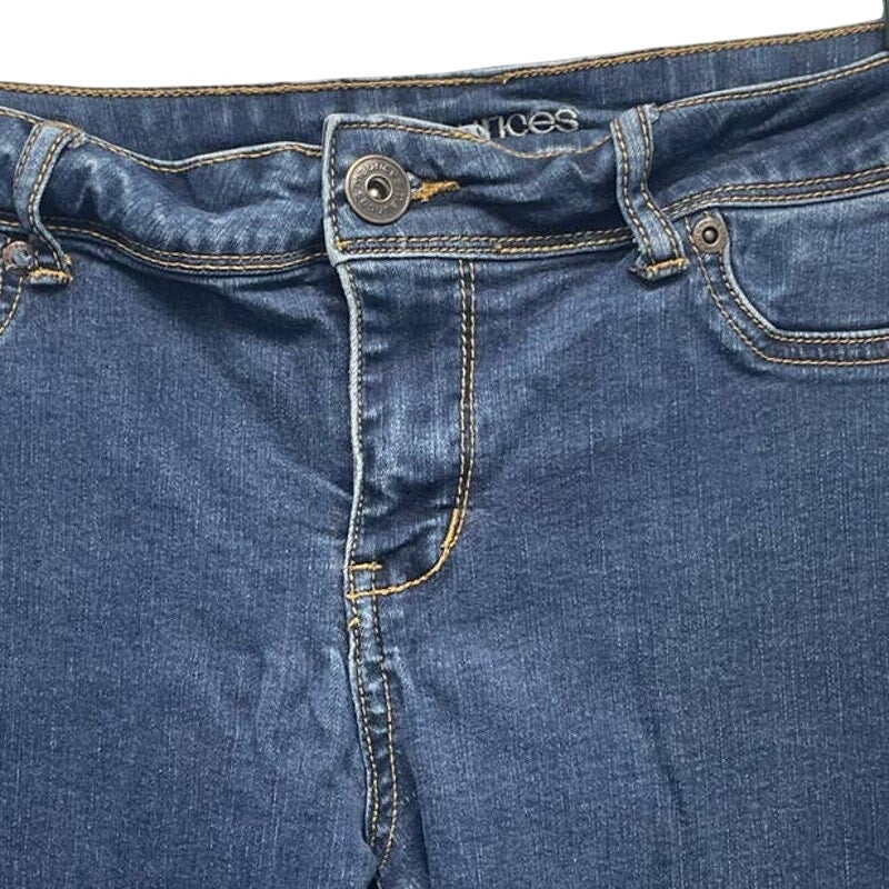 Maurices Large Regular Stretch Cotton Spandex Straight Leg Denim Blue Jeans