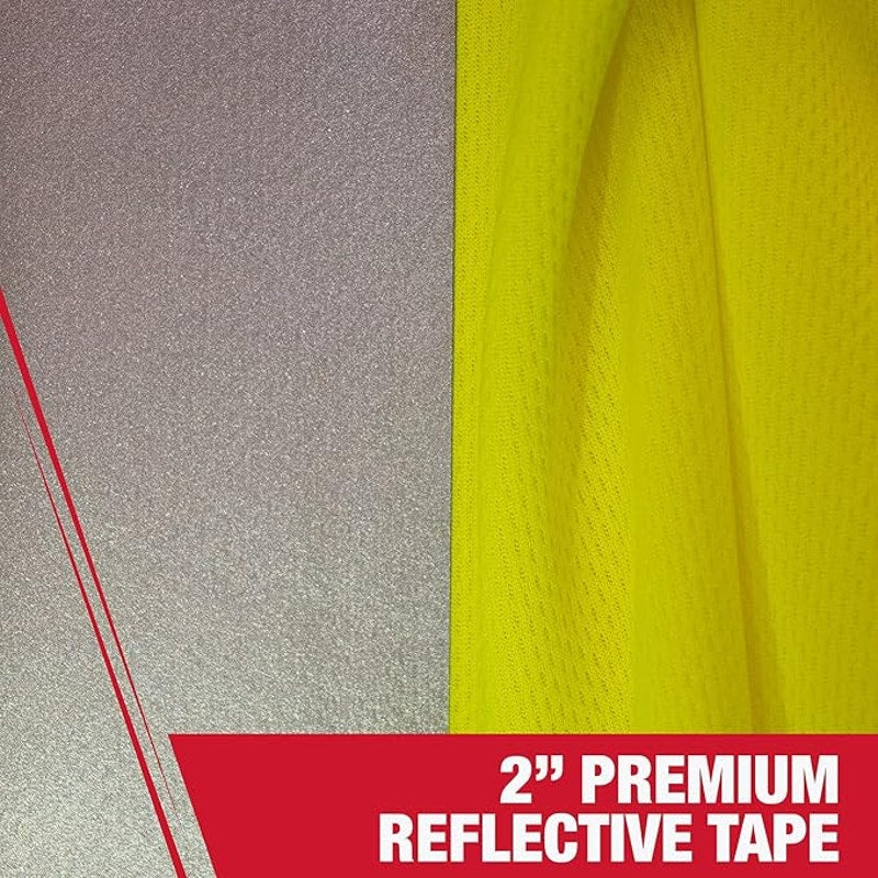 New Radians Mens 2X 2" Reflective Stripes Short Sleeve Mesh Safety Tee Shirt