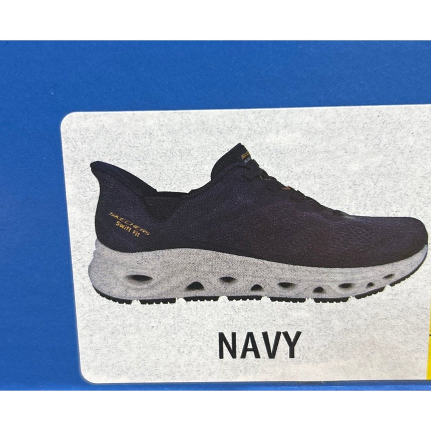 Skechers Men Size 10 Navy Blue Mesh Hands Free Swift Fit Slide On Athletic Shoes