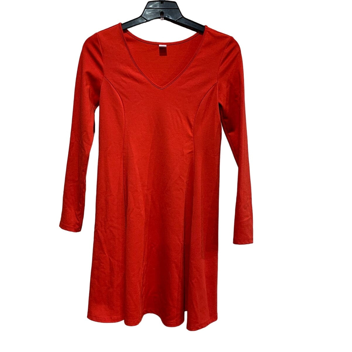 Old Navy XS Long Sleeve Polyester Blend VNeck Fit & Flare Knee Length Dress