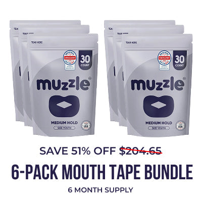 Muzzle® Mouth Tape For Youth (Medium Hold) 6 Pack-0