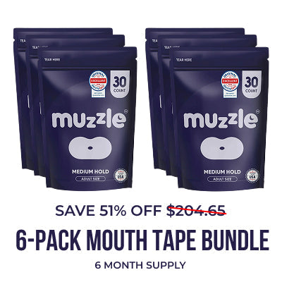 Muzzle® Mouth Tape for Adults (Medium Hold) 6 Pack-0