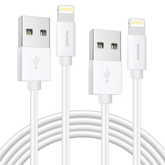 6 Ft./10 ft. Overtime Apple MFi Certified iPhone Charger Lightning Cable Pack