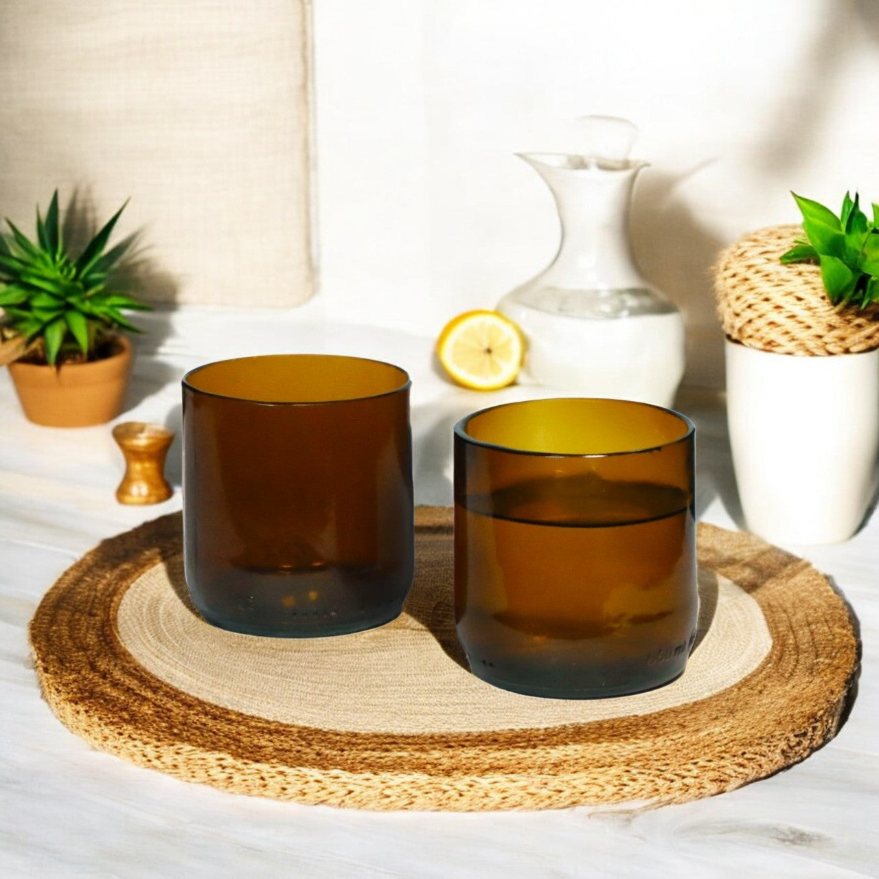 Upcycled Premium Glass & Platter Gift Set-3