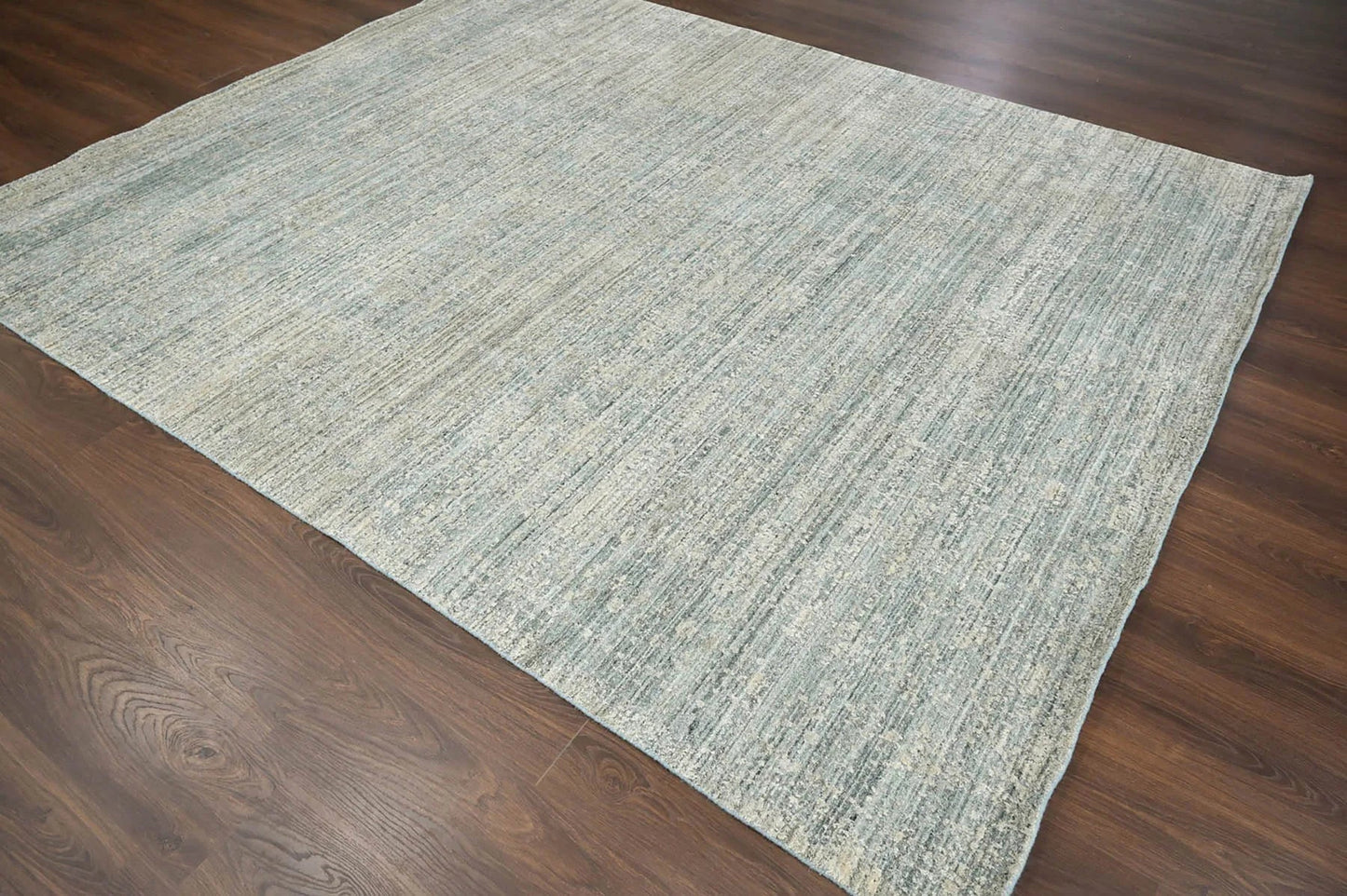 8x10 Celadon,Beige Hand Knotted Hand Made 100% Wool Modern & Contemporary Oriental Area Rug-4