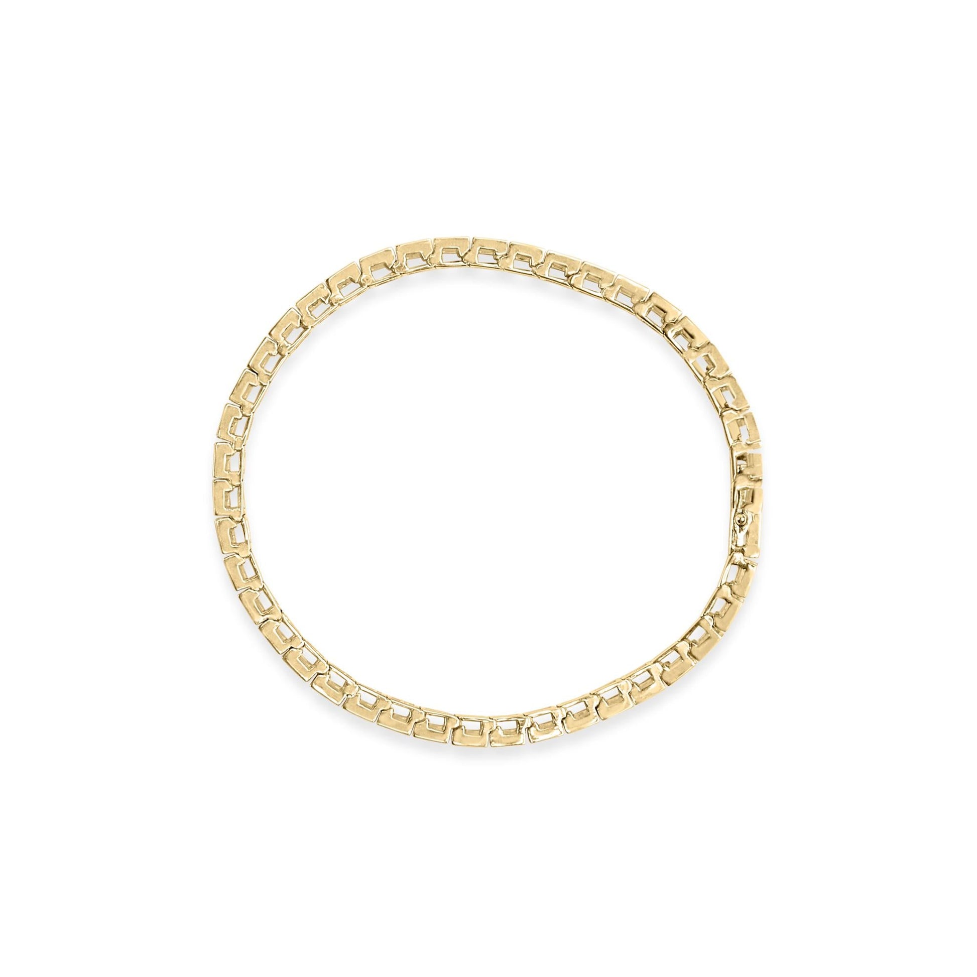 10K Yellow Gold 4.00 Cttw Channel Set Round Diamond Tennis 7" Bracelet (J-K Color, I1-I2 Clarity)-3