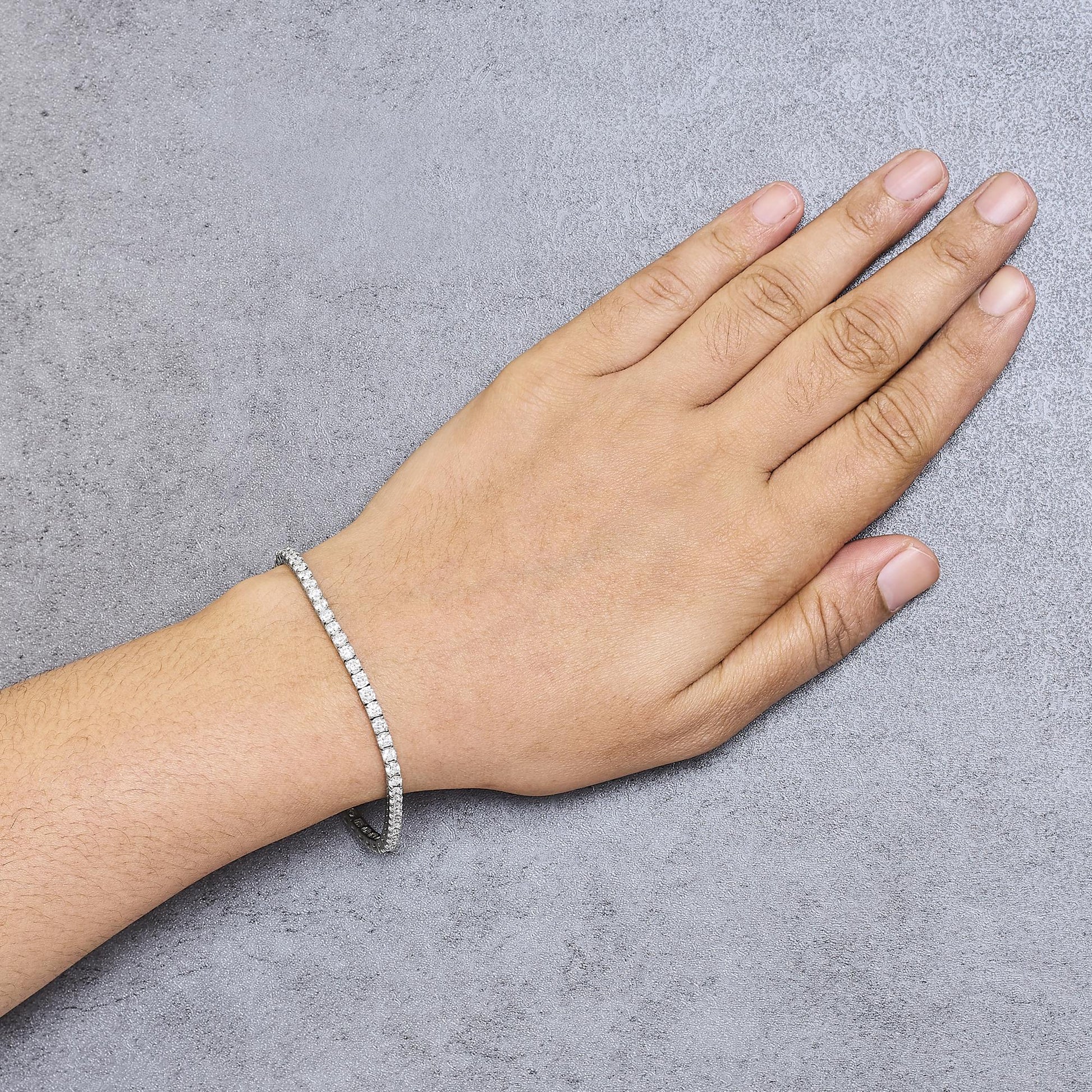 IGI Certified Diamond 14K White Gold Classic 7” Tennis Bracelet - Choice of Carat Weights-4