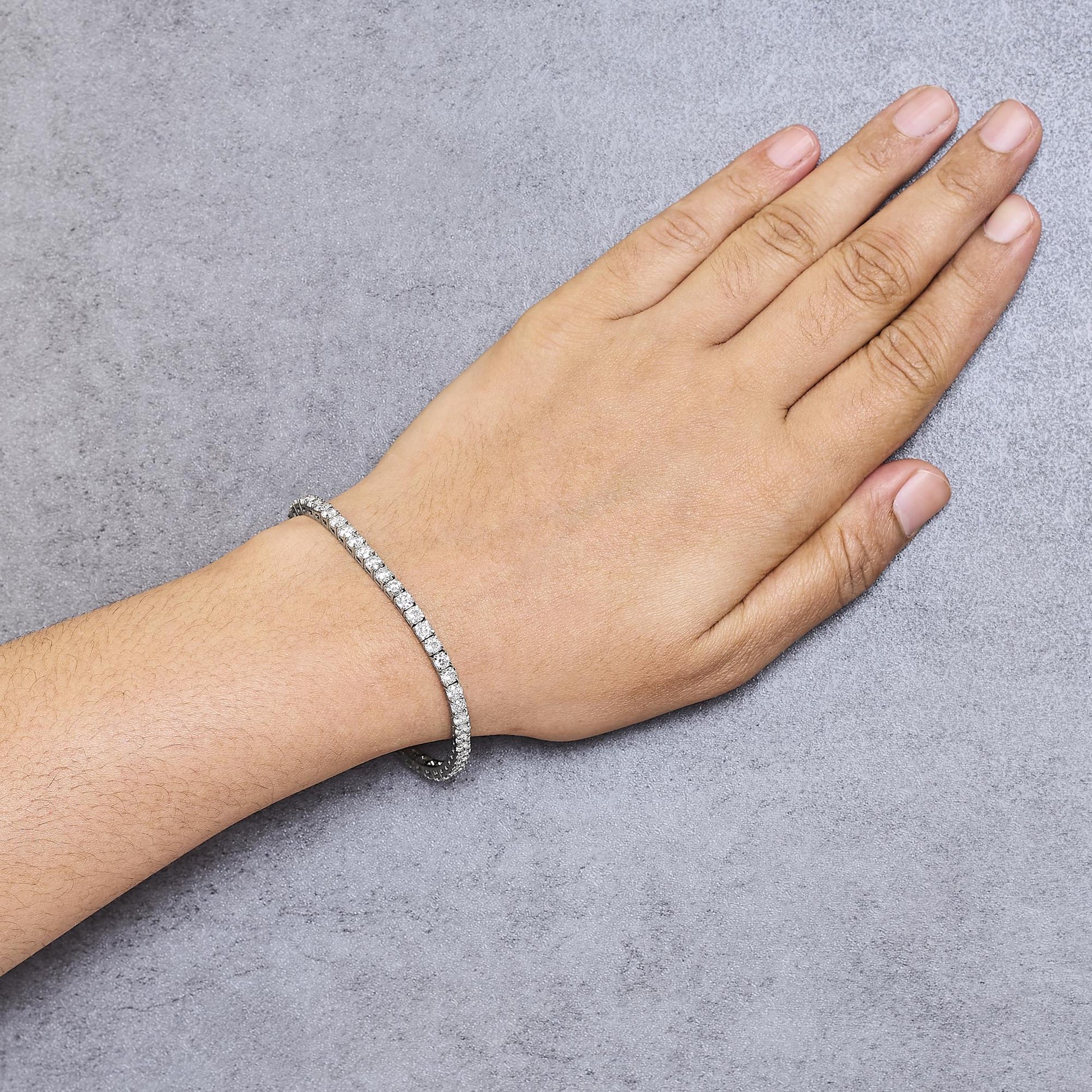 IGI Certified Diamond 14K White Gold Classic 7” Tennis Bracelet - Choice of Carat Weights-3