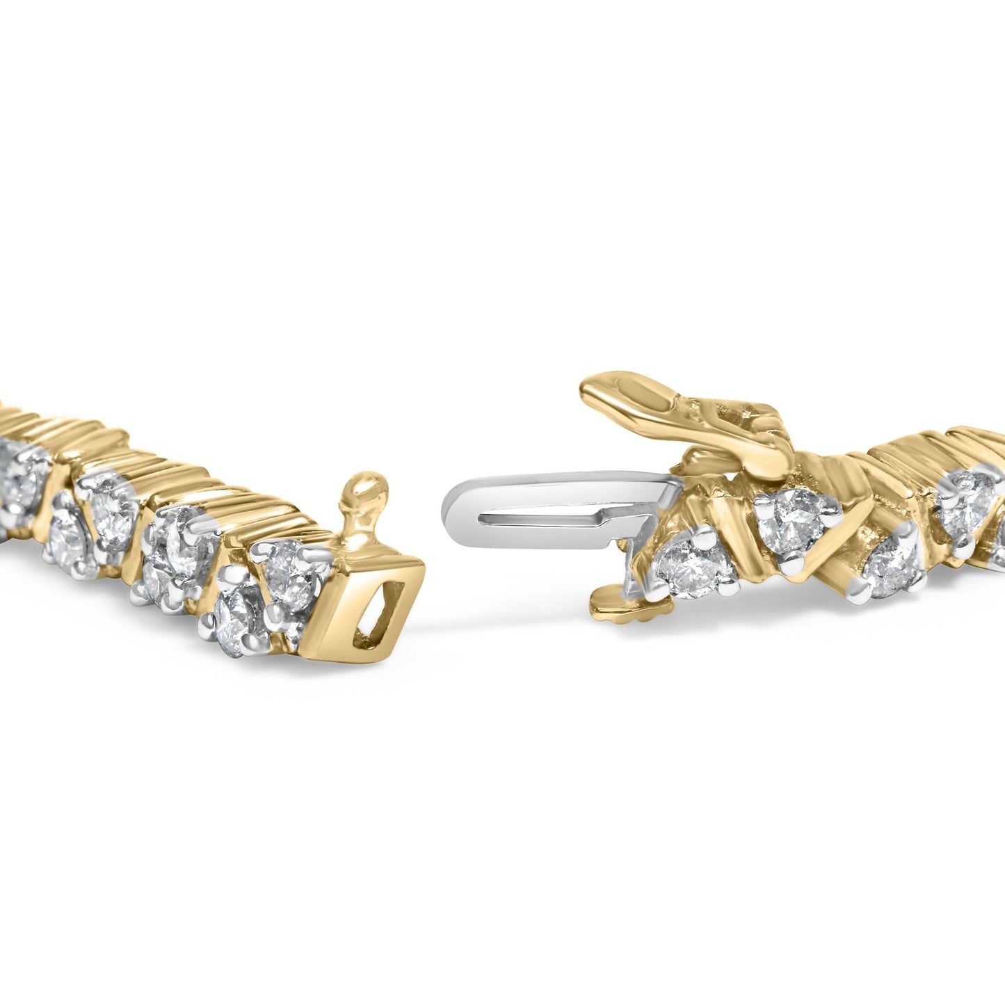 14K Yellow Gold Round-Cut Diamond Bracelet (4.00 cttw, H-I Color, I1-I2 Clarity)-1
