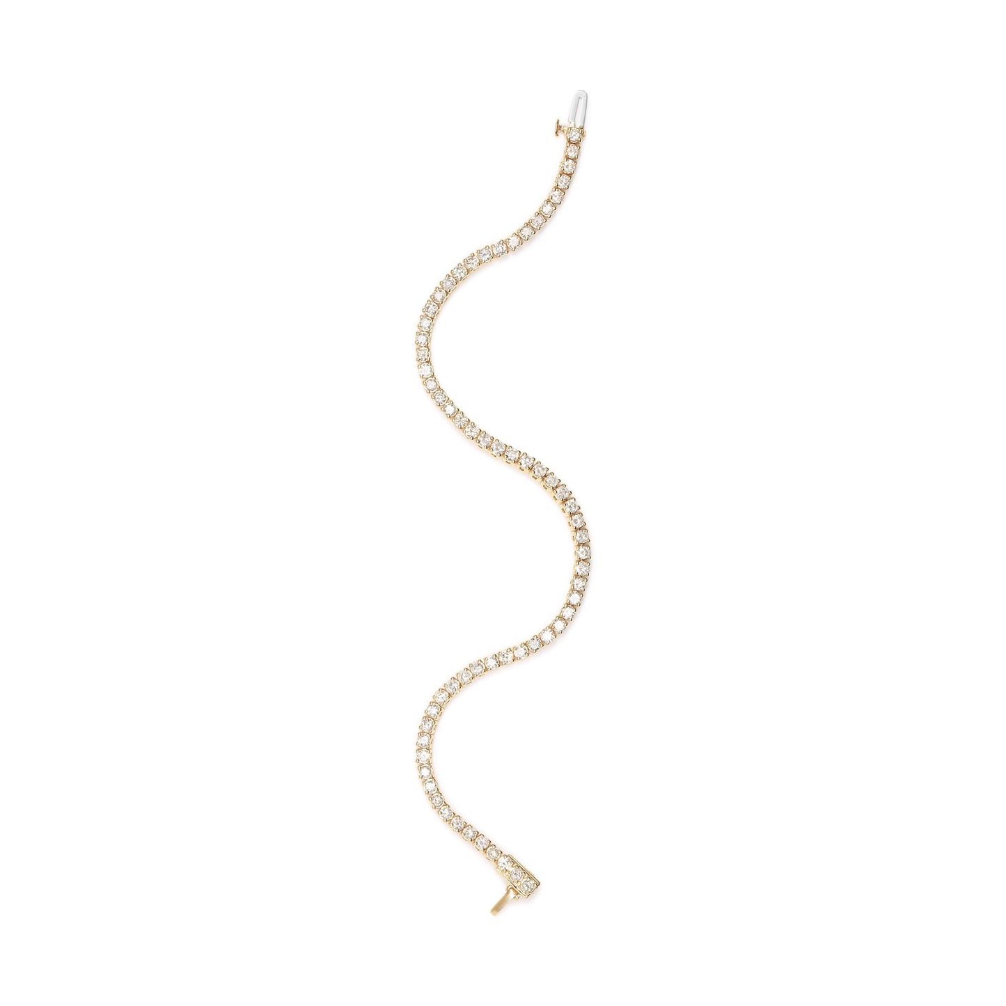 14K Yellow Gold 6.0 Cttw Classic 4 Prong Set Round Brilliant Cut Diamond Tennis Bracelet (K-L Color, VS2-SI1 Clarity) - 7.25"-4