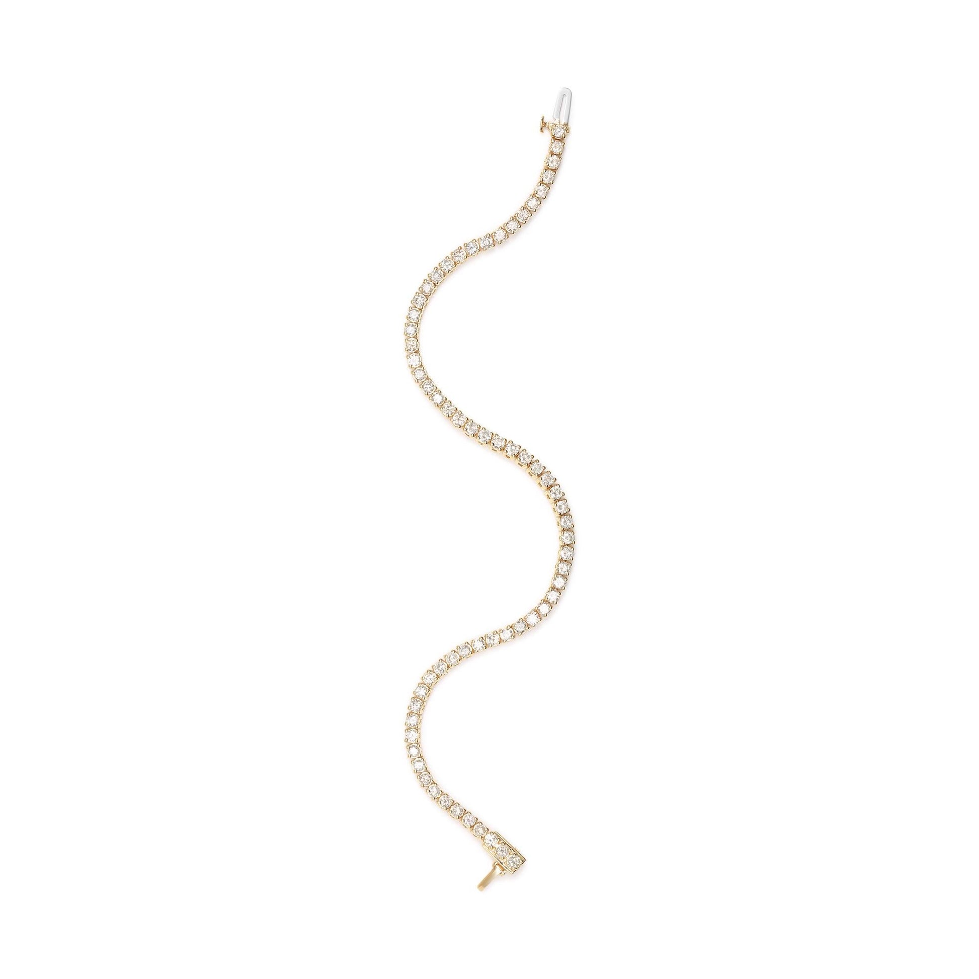 14K Yellow Gold 6.0 Cttw Classic 4 Prong Set Round Brilliant Cut Diamond Tennis Bracelet (K-L Color, VS2-SI1 Clarity) - 7.25"-4