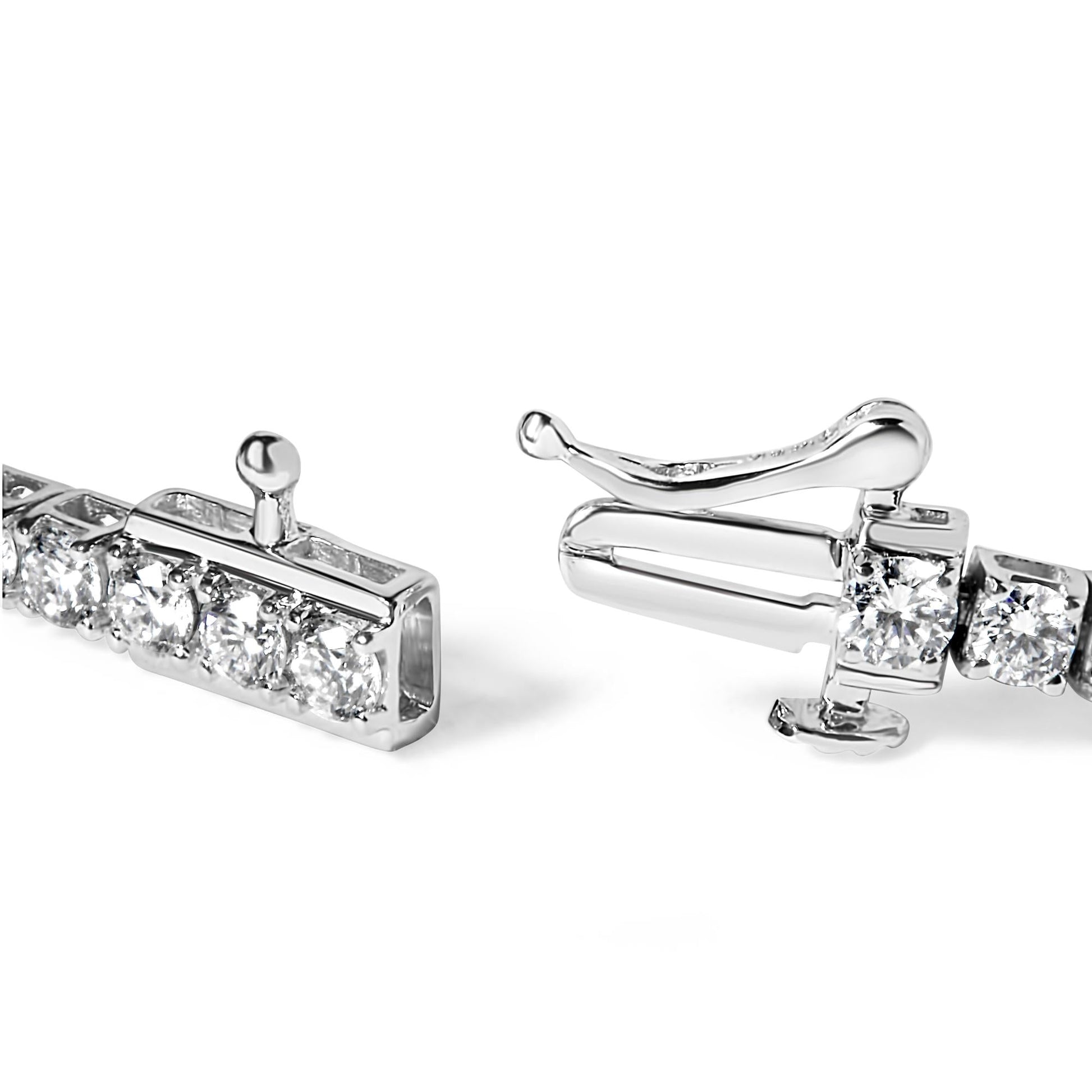 14K White Gold Classic Lab-Grown Diamond Tennis Bracelet (F-G Color, VS2-SI1 Clarity) - 7" Inches-2