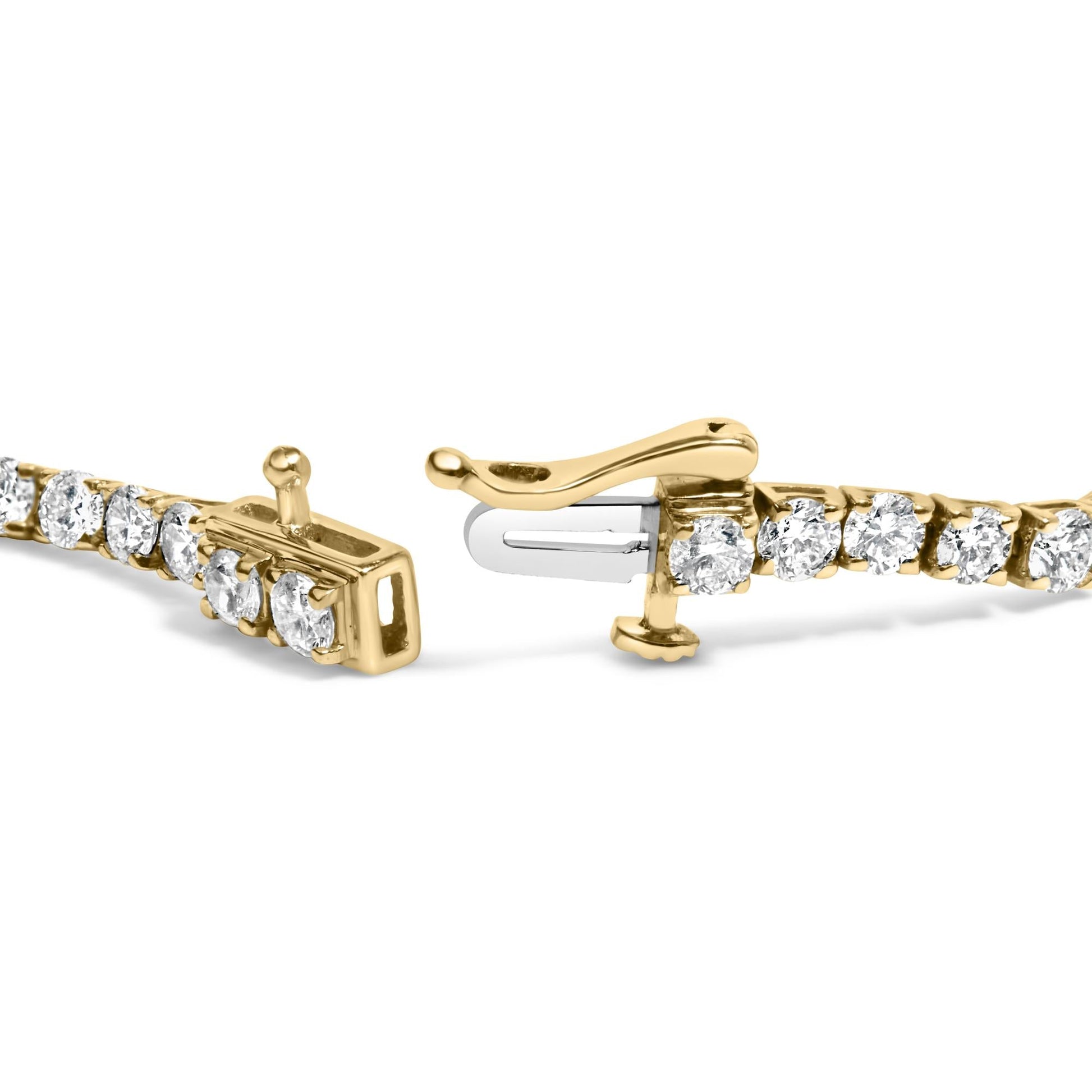 14K Gold 5.0 Cttw Lab Grown Diamond Tennis Bracelet (F-G Color, VS1-VS2 Clarity) - 7.25" Inches-2